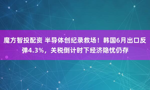 魔方智投配资 半导体创纪录救场！韩国6月出口反弹4.3%，关税倒计时下经济隐忧仍存